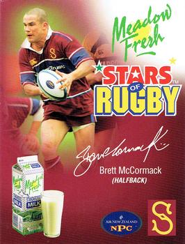1999 Meadow Fresh Milk South Island Stars of Rugby #NNO Brett McCormack Front